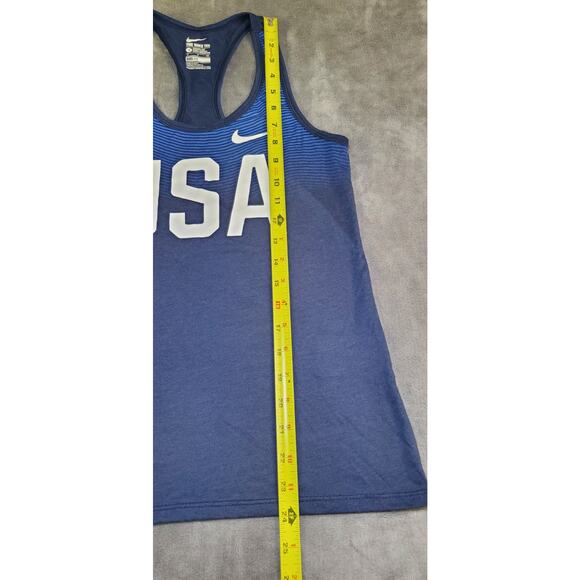 Nike USA Olympic Team Sz S Shirt Womens Blue Dri-FIT Tank Top Olympics C17-70 - Picture 2 of 10